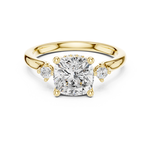Bague de fiançailles et de mariage solitaire en diamant de laboratoire plaqué or, élégante, luxueuse, bijoux fins pour femmes - Product Image 2