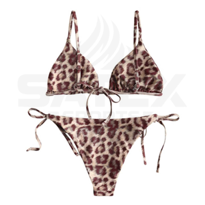 ชุดว่ายน้ำบิกินี่แบบ 2 ชิ้น สั่งทำขายส่ง พร้อมโลโก้ด้านหน้า แห้งเร็ว ระบายอากาศได้ดี เป็นมิตรกับสิ่งแวดล้อม ผลิตจากผ้าสแปนเด็กซ์/โพลีเอสเตอร์ ชุดว่ายน้ำผู้หญิงเซ็กซี่ - Product Image 2