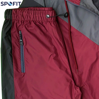 Ensemble de survêtement coupe-vent léger 2 pièces imprimé, à capuche, grande taille, uni, fabriqué en usine, pour hommes, vente en gros