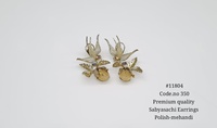 Boucles d'oreilles clous 11804 en forme d'oiseau, zircone cubique, pierre doublette, feuille de fruit, bijoux floraux pour femme, cadeau de fête
