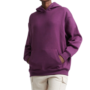 Sudadera con Capucha Morada Extra Grande para Mujer, Sudadera de Felpa de Color Sólido con Mangas Largas y Bolsillos, Superventas - Product Image 1