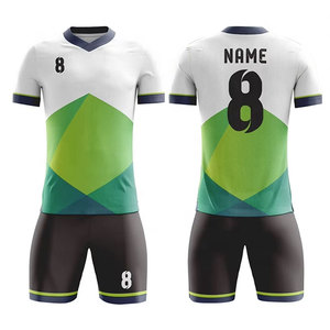 Maillots de football pour hommes sur mesure de haute qualité, uniformes 100% polyester respirant, séchage rapide, col en V, manches courtes, impression de logo - Product Image 1