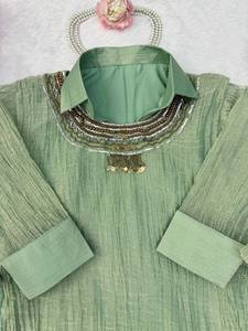 ชุดเซ็ต 3 ชิ้น ลายซัลซ่า งานแฮนด์เมด ผ้าเนื้อดี ใส่ได้ทุกวัน พร้อมเสื้อคลุมและกางเกงยืดได้ เหมาะสำหรับงานปาร์ตี้ระดับพรีเมียม - Product Image 5