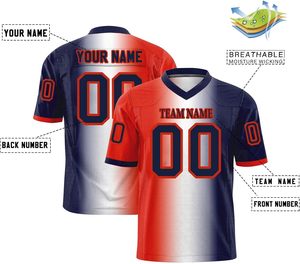 ผู้ผลิตเสื้ออเมริกันฟุตบอลระดับพรีเมียม ผ้าโพลีเอสเตอร์ตาข่าย พิมพ์ลายดิจิทัล ระบายเหงื่อได้ดี รับผลิตตามแบบ OEM ODM - Product Image 2