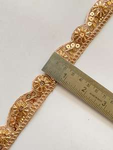 Cordón de bordado, cuerda, lentejuela bordada, cinta de encaje vintage, accesorios para prendas, adornos, flecos de encaje, ropa, textiles, zapatos - Product Image 3