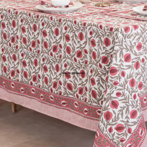 Indian Handmade Premium Quality Eco-friendly Floral Pattern Cotton <b>Table</b> <b>Cover</b> Modern Style for Wedding Use - Product Image 6