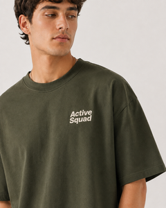 Camiseta de Manga Corta para Hombre, Estilo Casual, Cuello Alto, Cómoda, Transpirable, de Poliéster/Algodón, de Alta Calidad, Marca Active Squad - Product Image 6