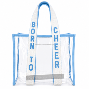 Bolsa Transparente para Estadio, Color Naranja, para el Día del Partido, Personalizada, de PVC, para Fanáticos del Deporte, Aprobada para Estadios, con Correa de Cuentas - Product Image 5