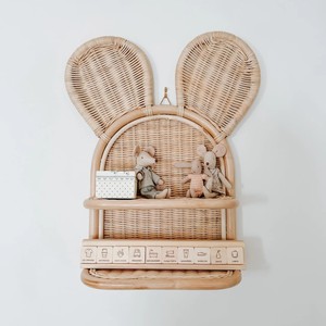 Encantador estante colgante de almacenamiento de libros naturales en forma de corazón para niños, venta al por mayor, estantería de ratán para niños - Product Image 5
