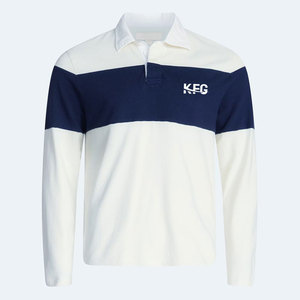 เสื้อรักบี้ชายแบบสั่งทำคุณภาพสูง MOQ ต่ำ ปักลายได้ตามต้องการ แขนยาว ผ้าถักย้อมสีเรียบ ระบายอากาศได้ดี เหมาะสำหรับชุดทีมโรงเรียน - Product Image 1