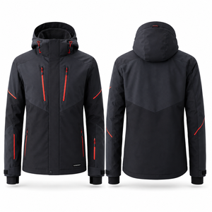 Veste softshell d'hiver à capuche pour homme, isolée en polaire, imperméable, respirante, anti-UV, séchage rapide, fermeture éclair Polartec - Product Image 1