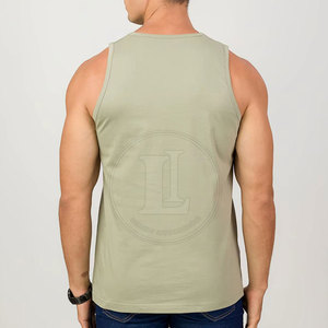 เสื้อกล้ามออกกำลังกายผู้ชายผ้าฝ้าย100% ระบายอากาศได้ดีดีไซน์ออกแบบได้ตามต้องการสำหรับยิม - Product Image 2