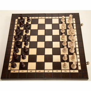 Jeu d'échecs magnétique en bois en gros avec rangement - Grand plateau d'échecs pliable en bois, jeu d'échecs international professionnel pour la maison - Product Image 4