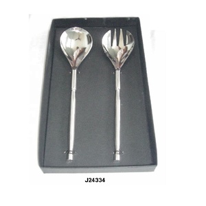 Juego de Ensalada Martillada y Pulida con Espejo Hecho a Mano, Vajilla de Acero, Juego de Cubiertos de Acero, Juego de Ensalada Pulida, Hotel Restaurante - Product Image 2