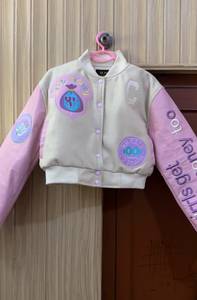 Chaquetas Bomber Varsity para Mujer, Personalizadas con Parches Bordados, Acolchadas, con Mangas de Cuero Sintético, Resistentes al Viento, Gruesas, para Invierno - Product Image 2