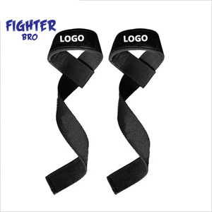 Fighter Bro Nylon Weightlifting Straps Adjustable Gym Fitness Support Brace Black Universal - Product Image 1