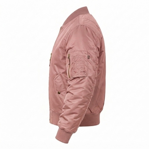 Casual Bomber <b>Jacket</b> Greek Wear Sorority Products Lightweight Full Zip Ribbed Waistband Outerwear - Product Image 3