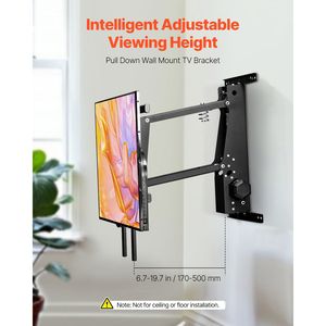 Supporto TV Motorizzato da Parete per TV da 32-65 Pollici, Supporto TV Elettrico Regolabile da Soffitto con Funzione di Inclinazione, Sollevatore TV - Product Image 2