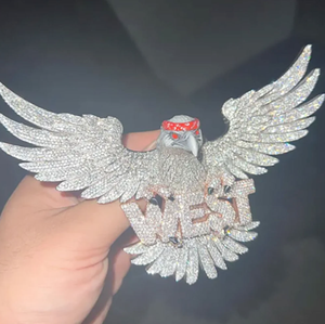 Nuevo Diseño de Lujo, Colgante de Letra con Águila Voladora, Moissanita Brillante VVS, Personalizado, Estilo Hip Hop, Unisex, Certificado IGI, Joyería para Fiestas - Product Image 2