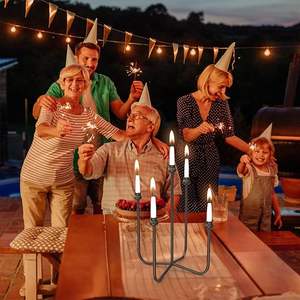 Porte-bougies en fer de 16 pouces pour mariages, fêtes, Thanksgiving et Halloween - Product Image 2