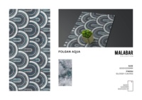 Carreaux de porcelaine Malabar Clusture brillants pour murs et sols, 600x1200mm, motif floral, design contemporain, pour intérieur (S)