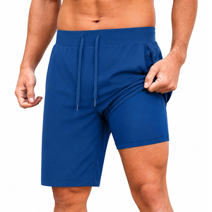 Custom Men's 2 in 1 Compression <b>Running</b> <b>Shorts</b> Quick Dry Gym Fitness Training Athletic Sports <b>Shorts</b> <b>with</b> <b>Phone</b> <b>Pocket</b> - Product Image 1