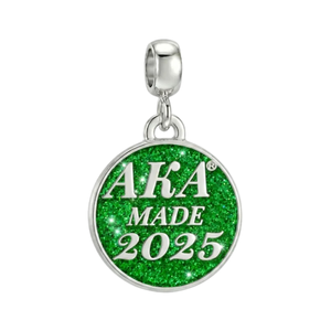   Bracelet pour femme Made 2025, élégant, couleur vert et argent, bijou à breloques, accessoire de mode pour poignet, inspiré des sororités, qualité supérieure - Product Image 2