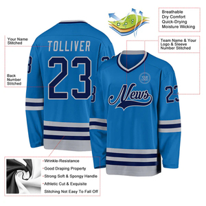 Custom Club Hockey Jersey Premium Sublimation Teamwear With Embroidered Applique And Personalized Sports Design - Product Image 3