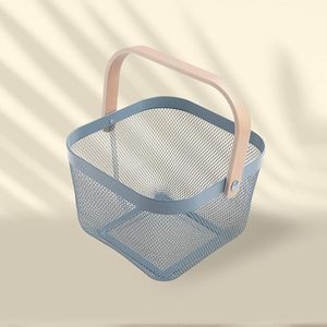 Cesta Multiusos de 15 Pulgadas con Gancho, Solución de Almacenamiento de Alambre de Acero Resistente, Asas Curvas Fáciles de Agarrar, Organización Decorativa - Product Image 1