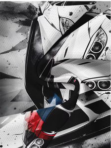 T-shirt à manches courtes pour homme, imprimé voiture, col rond, coupe ajustée, vêtement décontracté, tissu tricoté respirant, design imprimé photo - Product Image 3