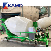 Réservoir de mélange de béton hydraulique monté sur châssis, tambour adapté aux pick-up ou aux remorques, transforme tout véhicule en mini camion malaxeur