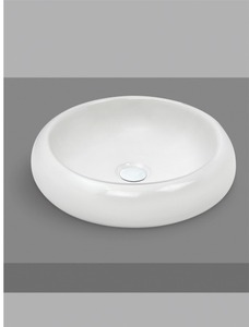 Sleek <b>Round</b> Ceramic Bathroom Sink Table Top Counter Mounted Polar Hand Wash <b>Basin</b> Modern Luxury Lavatory Vessel <b>Basin</b> For Hotel - Product Image 2
