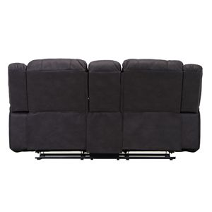 Wallace & Bay Marshall Console reclinabile nera Loveseat comode poltrone reclinabili - Product Image 5