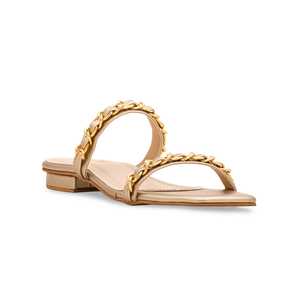 Pantuflas Deportivas FR8135 Cómodas y Elegantes, Diseño Formal Dorado, Talla 36, 500g - Product Image 2