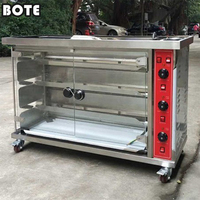 Four à rôtisserie rotatif à gaz thermostatique pour poulet, construction en acier inoxydable, haute efficacité, alimentation au gaz naturel/GPL