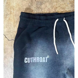 Ensemble T-shirt et short pour homme Cuthroat, effet dégradé, coton, décontracté, été, col rond, logo imprimé sur le devant - Product Image 4