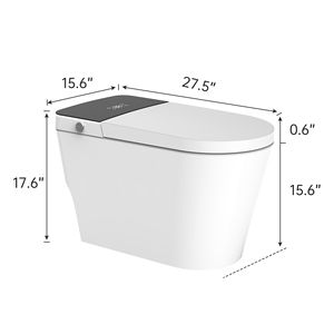Inodoro Inteligente con Bidé, de Una Pieza, Color Blanco, Asiento con Calefacción Integrada, Control Remoto, Protector de Espuma, Sensor de Pie, Tanque de Agua Caliente - Product Image 2