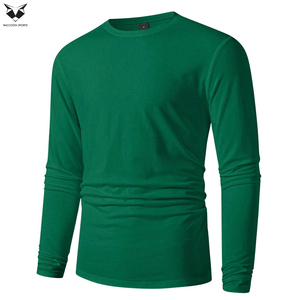 เสื้อเชิ้ตแขนยาวลำลองทันสมัย, เสื้อแขนยาวทรงเข้ารูปมีสไตล์ ขายส่งราคาดีที่สุด สีเขียวล้วน เสื้อยืดผู้ชาย - Product Image 3