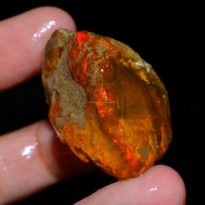 โอปอลเอธิโอเปียแบบหยาบ 3 ชิ้น คุณภาพเยี่ยม เกรดพรีเมียม 100% ธรรมชาติ แบบ Welo Fire Oily สำหรับทำเครื่องประดับ - Product Image 2