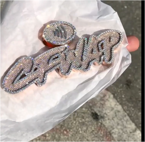 Pendentif Lettre Personnalisé en Moissanite, Bijoux Hip Hop, Pendentif Iced Out en Argent Sterling 925, Pendentif Chaîne en Moissanite - Product Image 1