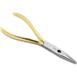 Alicates de pesca de punta larga con anillo dividido para pesca con mosca, de acero alemán dorado, instrumentos duraderos de aluminio para actividades al aire libre - Product Image 3