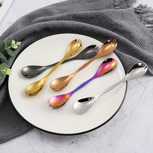 Stainless Steel <b>Metal</b> Spork Wholesale Spoon Fork Combo Outdoor Camping Travel Dining Utensil - Product Image 3