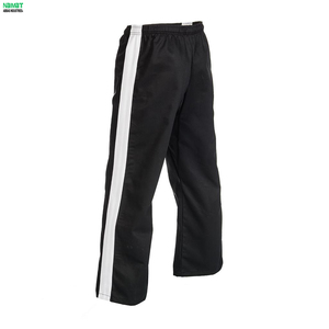 Uniforme de Taekwondo Unisex con Cuello en V, Dobok de Artes Marciales, Conjunto de Camiseta de Manga Corta y Pantalones con Franja Lateral - Product Image 5
