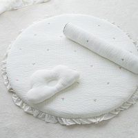 [S.P Company] Tapis de jeu pour bébé Lolbaby en coton premium à imprimé animal, brodé, résistant à l'eau, antibactérien, lavable, pour la chambre d'enfant