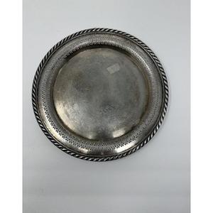 Assiettes de service personnalisées avec bordure décorative en laiton argenté, artisanat en métal, assiettes de présentation pour restaurants, vaisselle de table. - Product Image 6