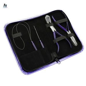 Vente chaude Meilleure Qualité Personnalisé Pinces D'extension De Cheveux Ensemble Choquant Rose Couleur Extension De Cheveux Tool Kit De Soins Personnels 10pcs - Product Image 6