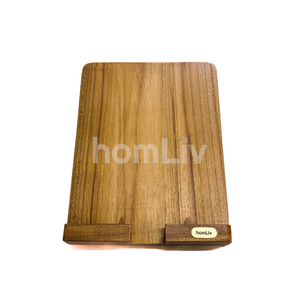 Teak Wooden Handmade <b>Tablet</b> PC <b>Stand</b> Foldable Desktop Holder Natural Wood Beige Name Sign Display <b>Stand</b> for Kitchen Counter Desk - Product Image 3