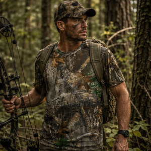 T-shirt d'été personnalisable et respirant pour homme, à manches courtes, idéal pour la chasse, la pêche, la randonnée et le camping - Product Image 4