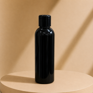 Black Cylinder PET Plastic Bottle With Pump Sprayer <b>For</b> Cosmetic Use - Product Image 2
