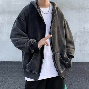 Veste à capuche unisexe personnalisée en molleton 440g en Spandex/Coton, délavage vintage, respirante, séchage rapide, coupe ample, élégante pour l'hiver, pour homme - Product Image 6